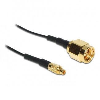 DeLOCK MMCX (m) - SMA (m) Kabel - Mini Koax (1,13 mm) - 50 Ohm - 0,10 m