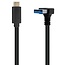 USB-C auf USB-A Winkelkabel (unten) - USB 3.0 - 0,9A - schwarz - 0,20 m