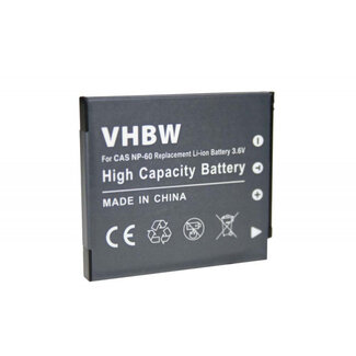 VHBW Kameraakku kompatibel mit Casio NP-60 / 550 mAh