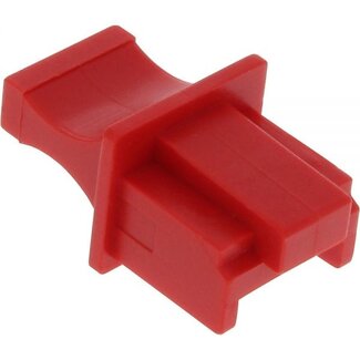 InLine RJ45 (m) Abdeckkappen für RJ45 (w) Buchsen - 100 Stück / Rot