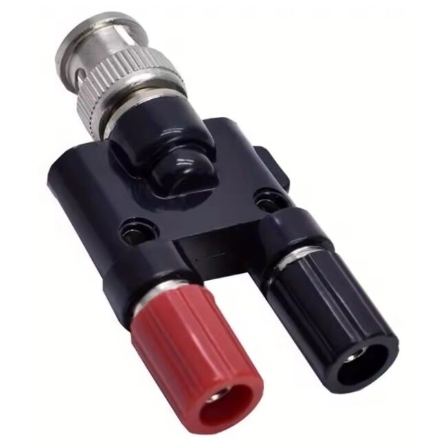 BNC (m) auf 2x Bananenstecker (w) Adapter | 50 Ohm