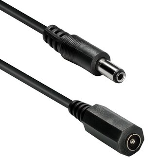 MaxTrack DC-Stecker (m) - DC-Buchse (w) Verlängerungskabel 5,5x2,1mm 5m 12V/0,5A schwarz