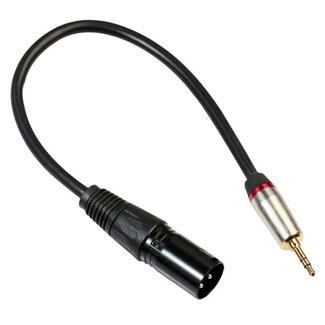 Universal XLR (m) auf 3,5mm Klinke (m) Audiokabel Adapter - 0,30 m