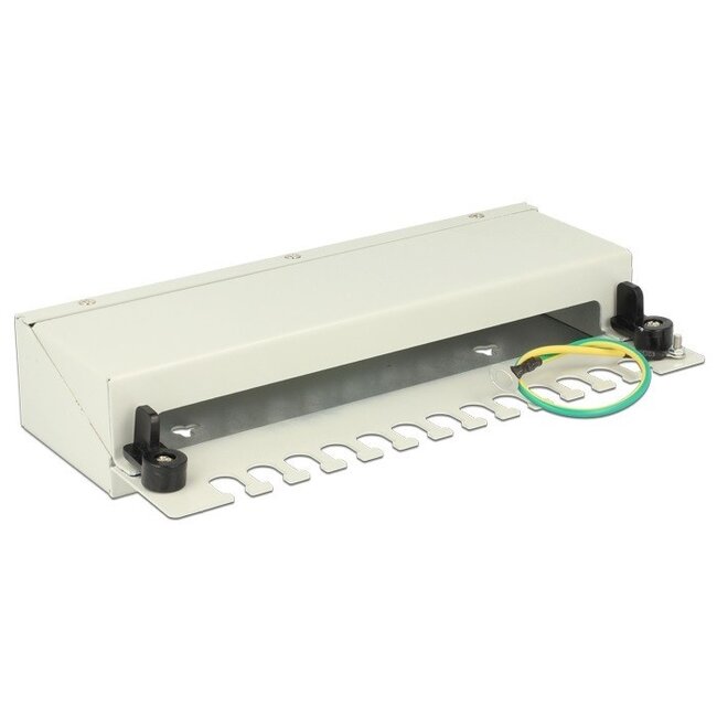 Desktop Patchpanel für 12 Keystone-Module / Grau