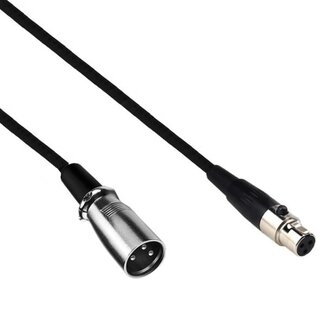 Universal Mini XLR (w) - XLR (m) Audiokabel Schwarz 0,50 m