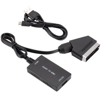 Dolphix SCART (m) zu HDMI (w) Konverterkabel, schwarz - 1 Meter