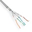 S/FTP CAT6a 10-Gigabit Netzwerkkabel AWG23 LSZH, fest, grau - 100 Meter