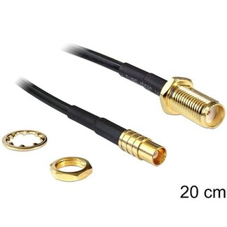 DeLOCK SMA (w) - MCX (w) Kabel - RG-174 - 0,20 m