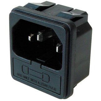 OKS Snap-in Modul - 1x C14 mit Sicherungshalter