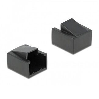 DeLOCK RJ45 (w) Abdeckkappen für RJ45 (m) Stecker - 10 Stück / Schwarz