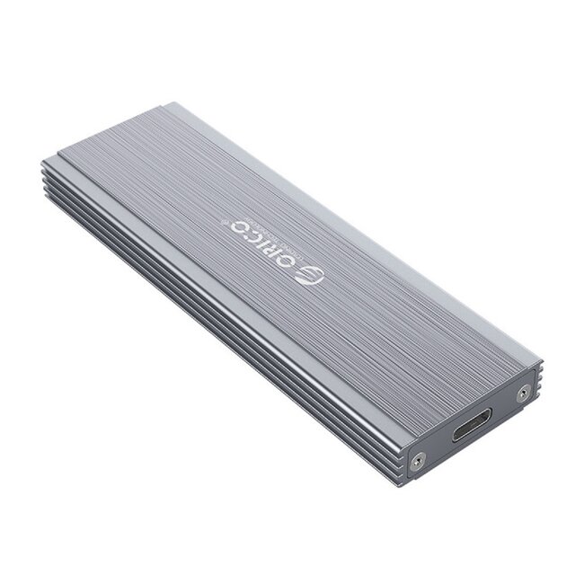 Orico Premium M.2 NVMe PCIe SSD Gehäuse (max. 80 mm, bis 2 TB) - USB 3.1 / Aluminium (Grau)