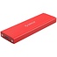 Orico Premium M.2 NVMe PCIe SSD Gehäuse (max. 80 mm, bis 2 TB) - USB 3.1 / Aluminium (Rot)