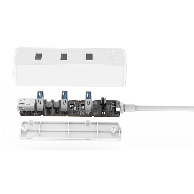 Orico USB 3.0 Hub 4 Ports - busbetrieben / weiß - 0,30 m