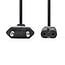 Nedis C7 Stromkabel gerade - CEE 7/16 - 2x 0,75mm² - 3m schwarz