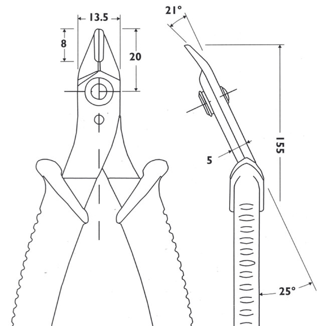 Piergiacomi Seitenschneider 132 mm