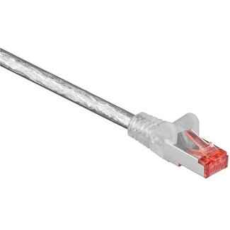 Goobay S/FTP CAT6 Gigabit Netzwerkkabel transparent - LSZH - 1 Meter