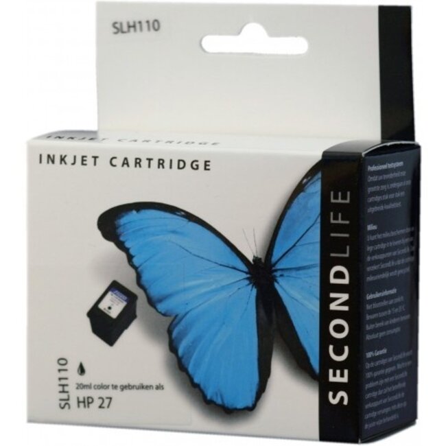 SecondLife schwarze Tintenpatrone für HP Typ HP 27 XL