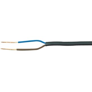 Q-Link Elektrokabel Schwarz 2x0,75mm² - 100 Meter