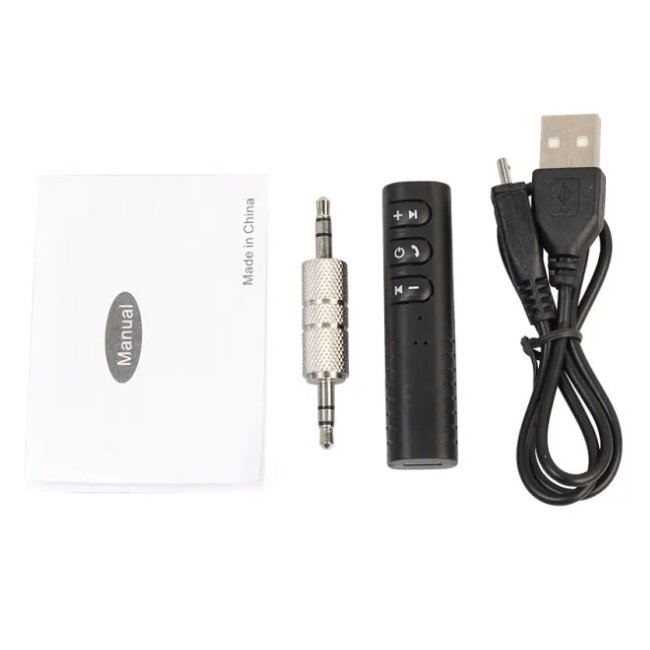 Bluetooth Audio-Empfänger mit Mikrofon - kompakt / schwarz