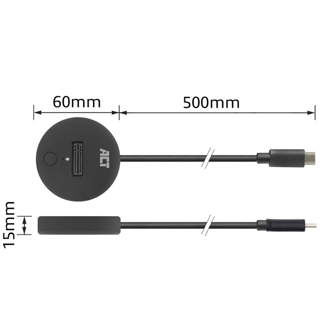 ACT Dockingstation für M.2 NVMe/PCIe SSD - USB 3.1 (10 Gbps) / Schwarz