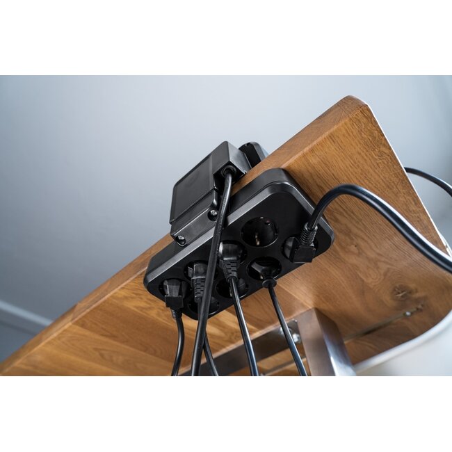 Brennenstuhl Estilo Steckdosenleiste 2+8 Steckplätze & 2x USB (1x PD) Schwarz/Grau - 2m