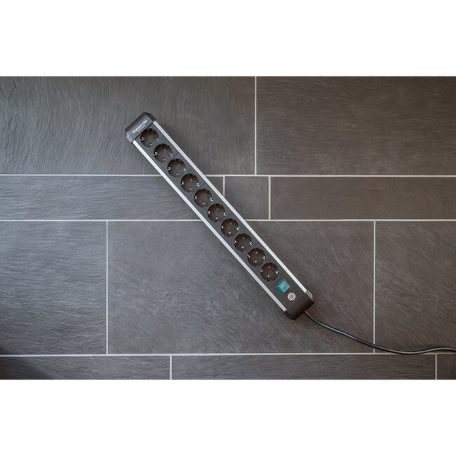 Brennenstuhl Premium-Alu-Line Steckdosenleiste 10-fach schwarz - 3 m