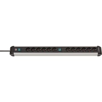 Brennenstuhl Brennenstuhl Premium-Alu-Line Technics Steckdosenleiste 12-fach (2x6) Schwarz - 3m