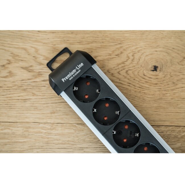 Brennenstuhl Premium-Alu-Line Steckdosenleiste 6-fach schwarz - 3 m