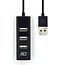 ACT USB-Hub 4 Ports USB 2.0 busbetrieben schwarz 0,10 m