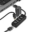 ACT USB-Hub 4 Ports USB 2.0 busbetrieben schwarz 0,10 m