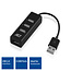 ACT USB-Hub 4 Ports USB 2.0 busbetrieben schwarz 0,10 m