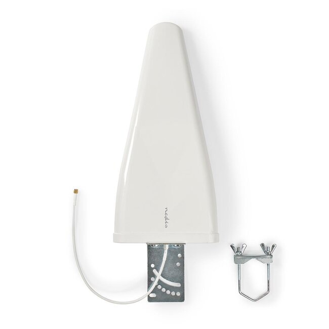 Nedis GSM/3G/4G/5G IP65 Innen-/Außenantenne mit SMA (m) Stecker - 10-11 dBi - Weiß - 4 m