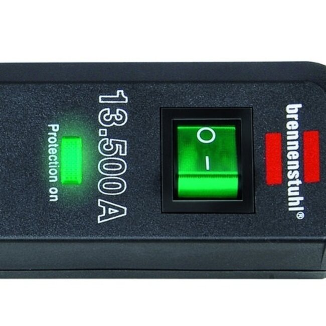 Brennenstuhl Eco-Line Überspannungsschutz 3-fach schwarz - 1,5 m