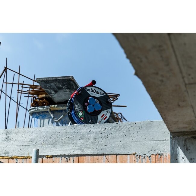 Brennenstuhl Garant IP44 Bremaxx Kabeltrommel 3-fach schwarz/blau - 50 m