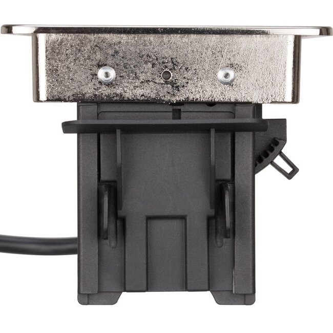 Brennenstuhl Indesk-Power Einbau-Steckdosenleiste 3-fach + 2x USB Aluminium - 2m