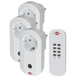 Brennenstuhl Brennenstuhl Comfort-Line RC CE1 3001 Funk-Schaltset - 3 Steckdosen mit Fernbedienung - für Innen - Weiß