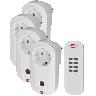 Brennenstuhl Brennenstuhl Comfort-Line RC CE1 4001 Funk-Schaltset - 4 Kontakte mit Fernbedienung - für Innen - Weiß