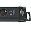 Brennenstuhl Premium-Line Steckdosenleiste 6-fach, 2x USB, schwarz - 3m