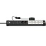 Brennenstuhl Premium-Line Comfort Switch Plus Steckdosenleiste 6-fach (4+2) mit Hand-/Fußschalter, Schwarz/Grau - 3m
