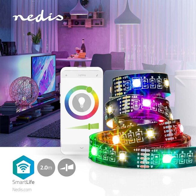 Nedis SmartLife Bluetooth LED-Strip Innen 2m - Full-Color & Warmweiß