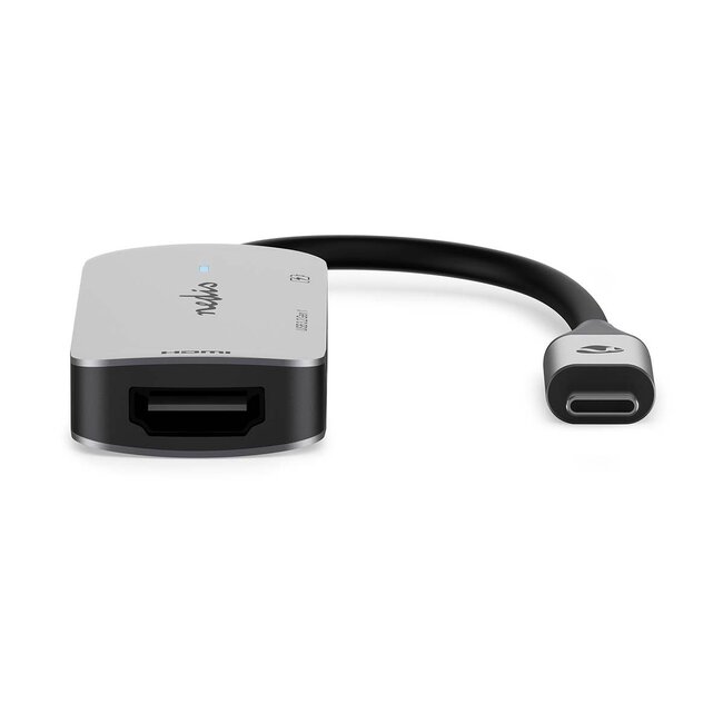 Nedis USB-C auf HDMI 4K 30Hz, USB-A & USB-C PD 100W Adapter, Grau - 0,10 m