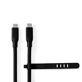 Nedis Nedis USB-C zu USB-C Silikonkabel - USB3.0 - PD 60W - 8K 30Hz - Schwarz - 1,5 m