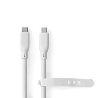 Nedis Nedis USB-C auf USB-C Silikonkabel - USB 3.0 - PD 60W - 8K 30Hz - Weiß - 1,5 m