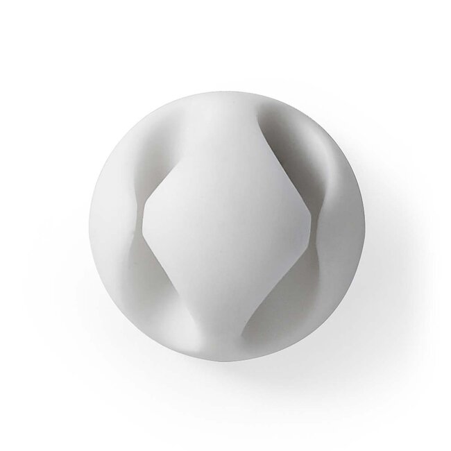 Nedis Selbstklebende Kabelhalter für 2 Kabel - 6 Stück / Weiß