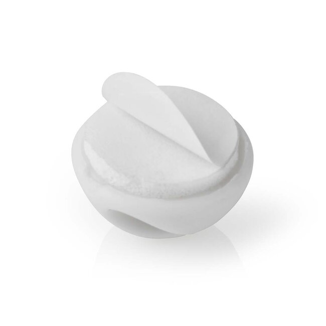 Nedis Selbstklebende Kabelhalter für 2 Kabel - 6 Stück / Weiß