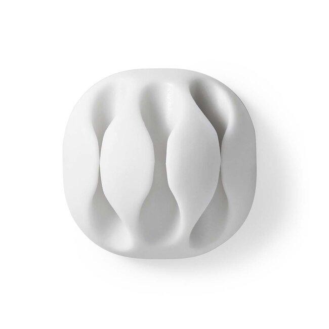 Nedis Selbstklebende Kabelhalter für 3 Kabel - 4 Stück / Weiß