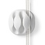 Nedis Selbstklebende Kabelhalter für 3 Kabel - 4 Stück / Weiß