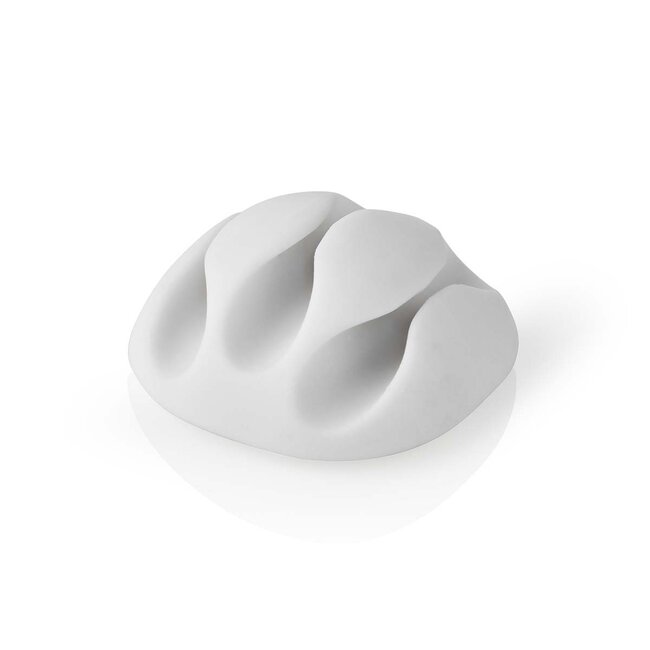 Nedis Selbstklebende Kabelhalter für 3 Kabel - 4 Stück / Weiß