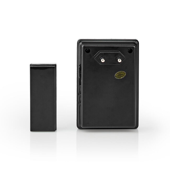 Nedis kabellose Türklingel mit einstellbarer Lautstärke – Licht & Ton – Netzbetrieb / Schwarz