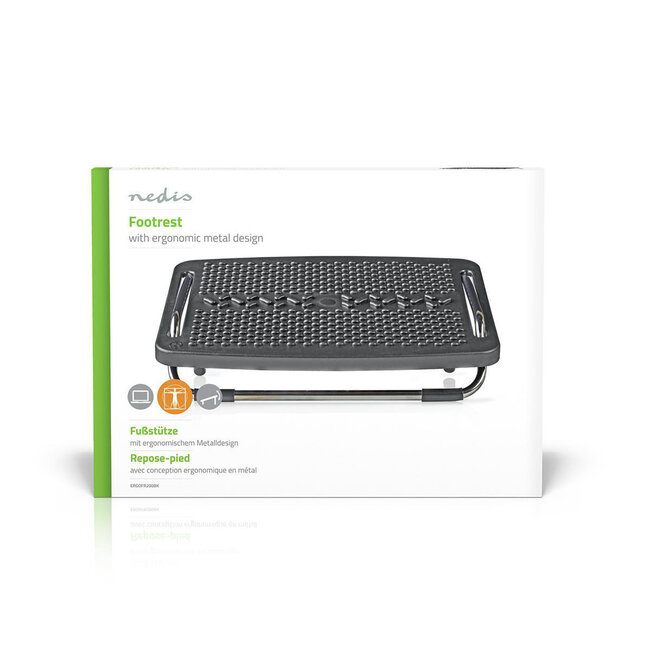 Nedis Premium verstellbare Fußstütze / Schwarz